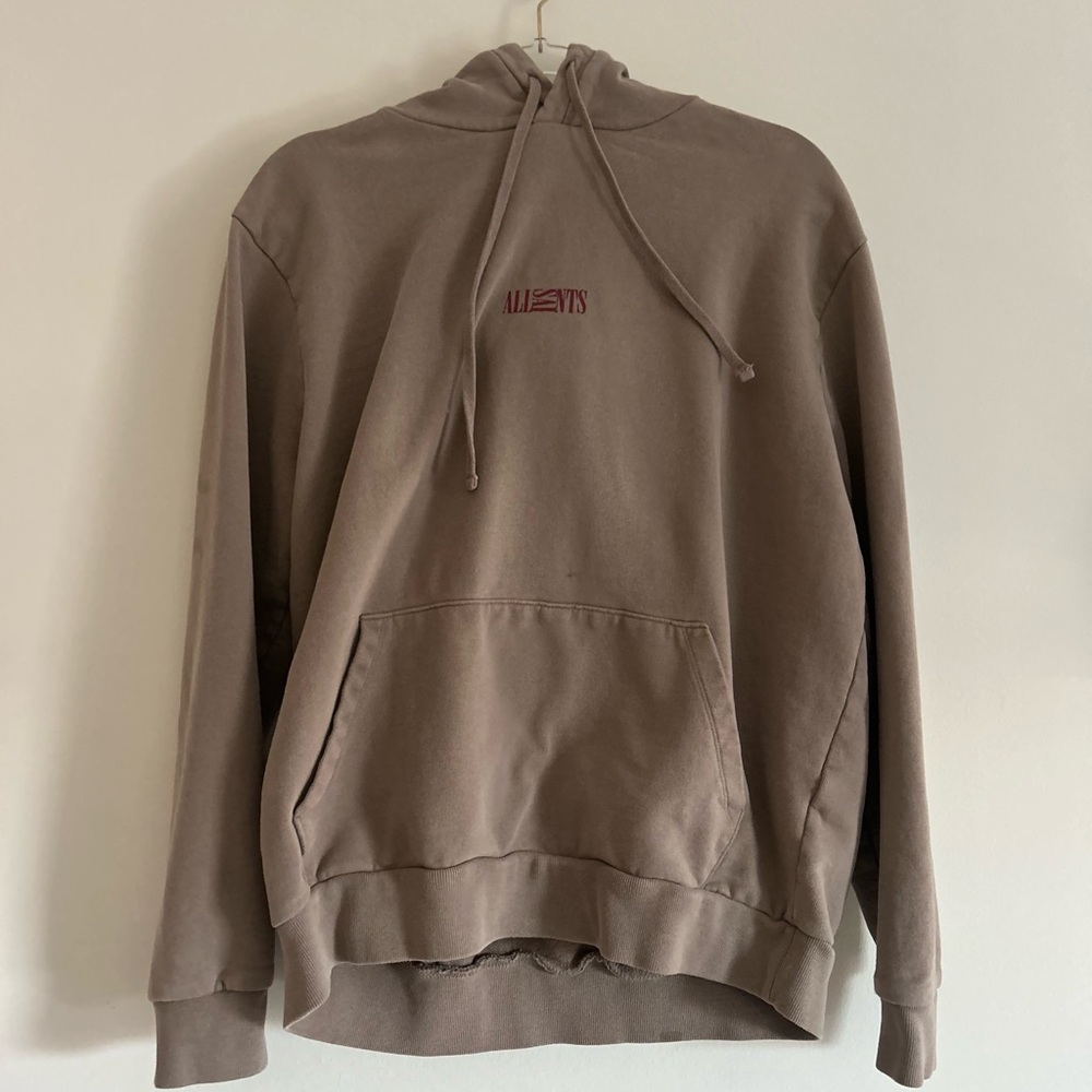 All Saints Men's Taupe Hoodie